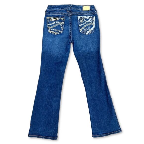 Baby Phat Denim - Y2K 2000s Baby Phat Low Rise Flared Jeans Dark Wash | Size 29 x 32 |